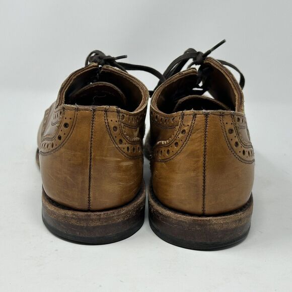 Allen Edmonds Rogue Brown Leather Cap Toe Brogue Oxford Dress Shoes Mens 9.5 D - Picture 3 of 12